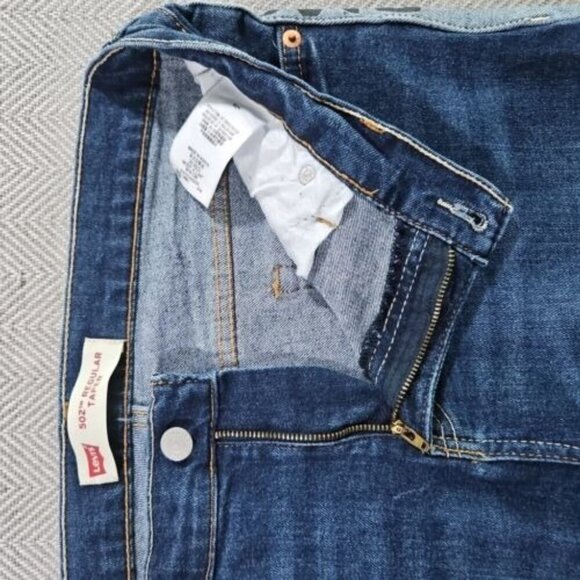 Levi's 502 Jean 20Reg Blue Tapered Leg Denim Tag 30x30 LEVI'S Spelled Out On Leg - Picture 16 of 16